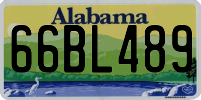 AL license plate 66BL489