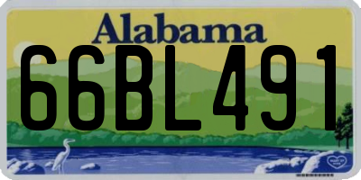 AL license plate 66BL491