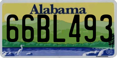 AL license plate 66BL493
