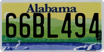 AL license plate 66BL494