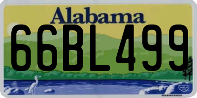 AL license plate 66BL499