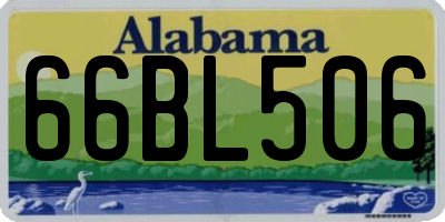 AL license plate 66BL506