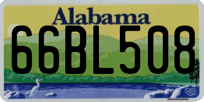 AL license plate 66BL508
