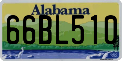 AL license plate 66BL510