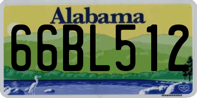 AL license plate 66BL512