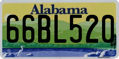 AL license plate 66BL520