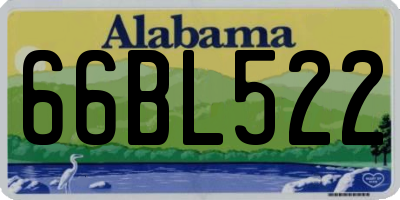 AL license plate 66BL522