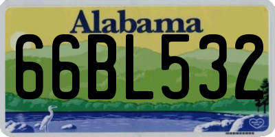 AL license plate 66BL532