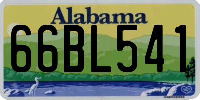 AL license plate 66BL541
