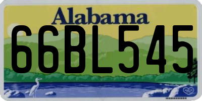 AL license plate 66BL545