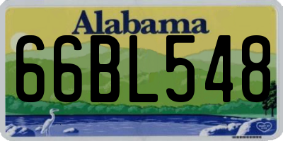 AL license plate 66BL548