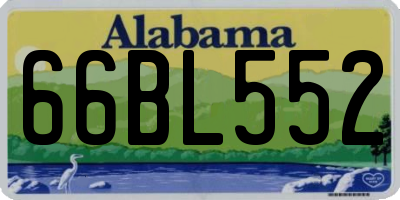 AL license plate 66BL552