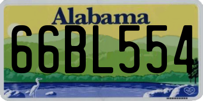 AL license plate 66BL554