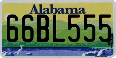 AL license plate 66BL555