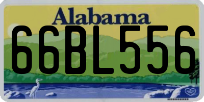 AL license plate 66BL556