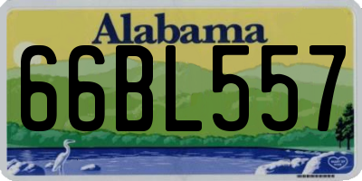 AL license plate 66BL557