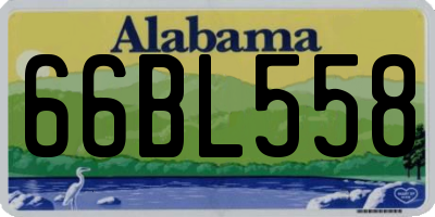 AL license plate 66BL558