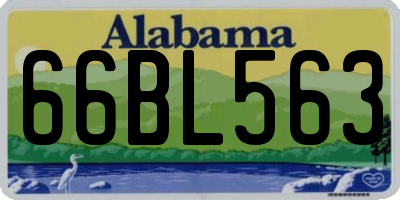 AL license plate 66BL563