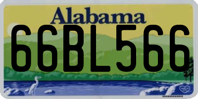 AL license plate 66BL566