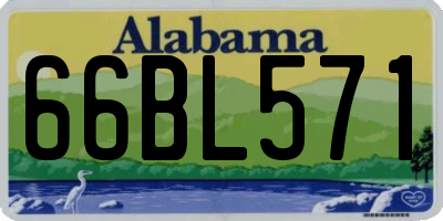 AL license plate 66BL571