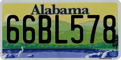 AL license plate 66BL578