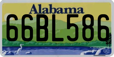 AL license plate 66BL586