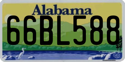 AL license plate 66BL588