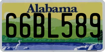 AL license plate 66BL589