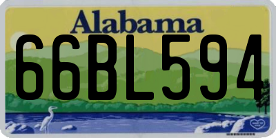 AL license plate 66BL594