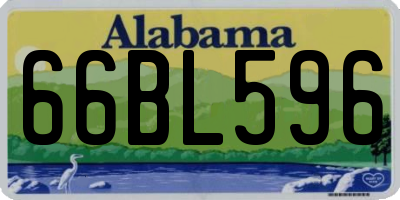 AL license plate 66BL596
