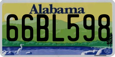 AL license plate 66BL598