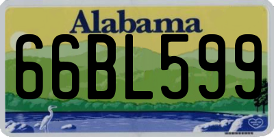 AL license plate 66BL599