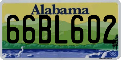 AL license plate 66BL602