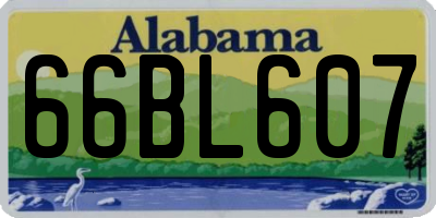 AL license plate 66BL607