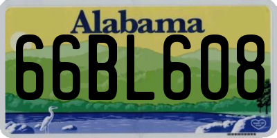 AL license plate 66BL608