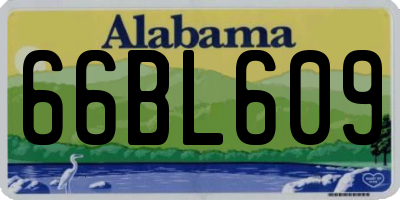 AL license plate 66BL609