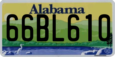 AL license plate 66BL610