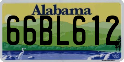 AL license plate 66BL612