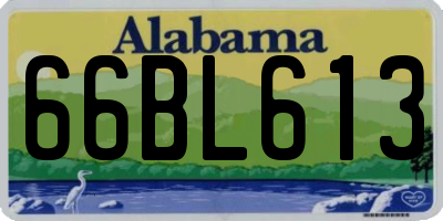 AL license plate 66BL613