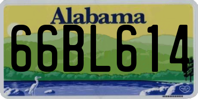 AL license plate 66BL614