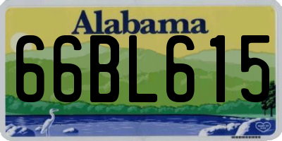 AL license plate 66BL615