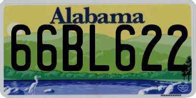 AL license plate 66BL622