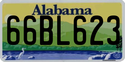 AL license plate 66BL623