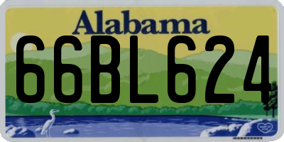 AL license plate 66BL624