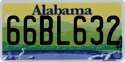 AL license plate 66BL632