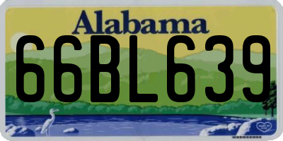 AL license plate 66BL639