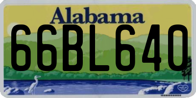 AL license plate 66BL640