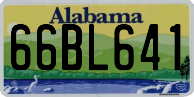 AL license plate 66BL641