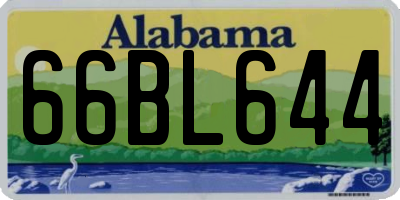 AL license plate 66BL644
