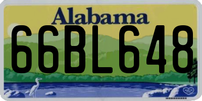 AL license plate 66BL648